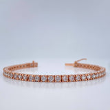 Pulso Tennis 12.65gr / 16.5cm / 3mm Oro Rosa 18K %