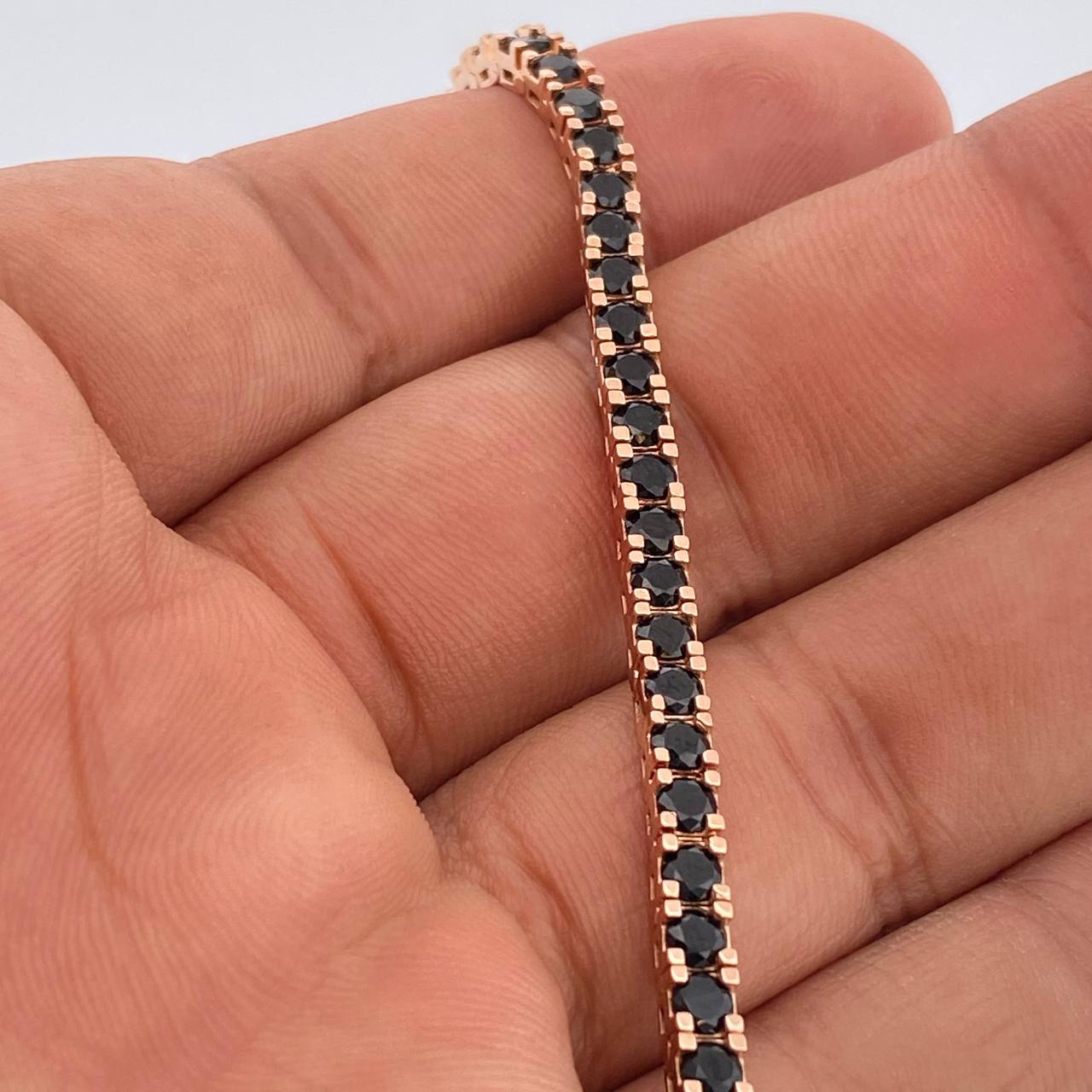 Pulso Tennis 13.45gr / 17.9cm / 3mm Oro Rosa 18K %