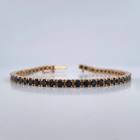 Pulso Tennis 13gr / 18.2cm / 3mm Oro Amarillo 18K +