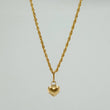 Set Cadena y Dije Lazo + Corazon 1.1gr / 40cm / 1.24mm Oro Amarillo 18K (Oferta) &