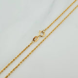 Set Cadena y Dije Lazo + Estrella 1.35gr / 40cm / 1.39mm Oro Amarillo 18K (Oferta) &