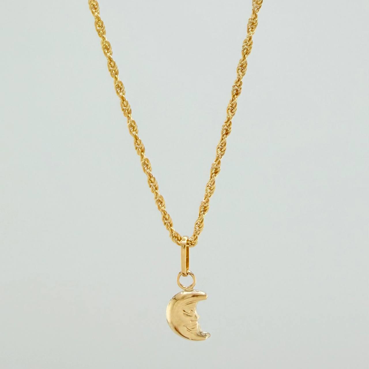 Set Cadena y Dije Lazo + Luna 1.1gr / 39.5cm / 1.14mm Oro Amarillo 18K (Oferta) &