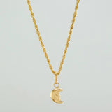 Set Cadena y Dije Lazo + Luna 1.1gr / 39.5cm / 1.14mm Oro Amarillo 18K (Oferta) &