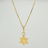 Set Cadena y Dije Veneciana + Estrella David 1.2gr / 40.3cm / 0.49mm Oro Amarillo 18K (Oferta) &