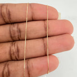 Set Cadena y Dije Veneciana + Estrella David 1.2gr / 45cm / 0.5mm Oro Amarillo 18K (Oferta) &