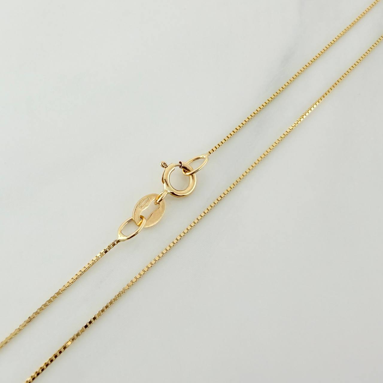 Set Cadena y Dije Veneciana + Estrella David 1.2gr / 40.3cm / 0.49mm Oro Amarillo 18K (Oferta) &