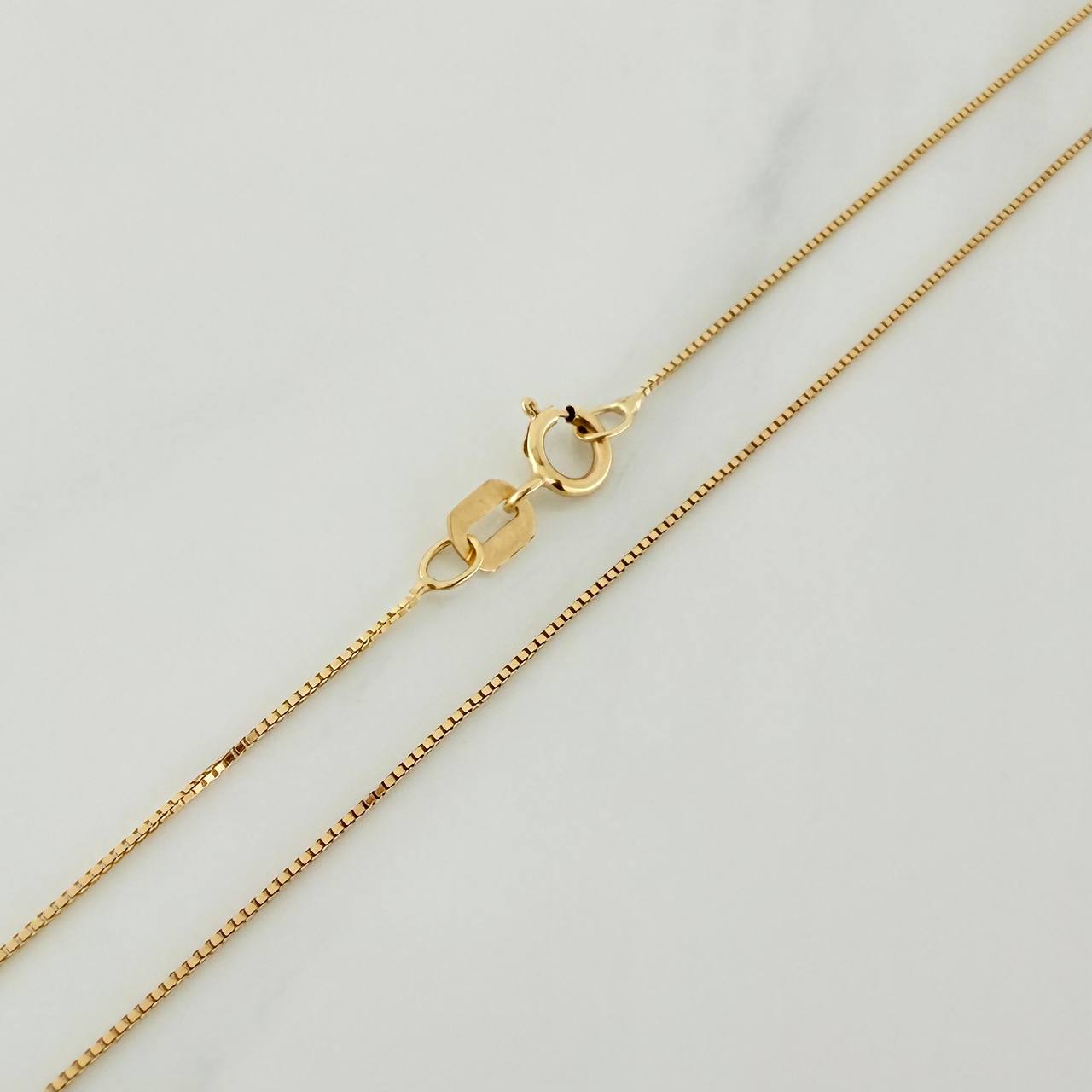 Set Cadena y Dije Veneciana + Estrella David 1.2gr / 45cm / 0.5mm Oro Amarillo 18K (Oferta) &