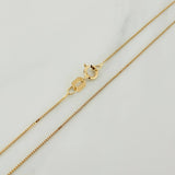 Set Cadena y Dije Veneciana + Estrella David 1.2gr / 45cm / 0.5mm Oro Amarillo 18K (Oferta) &