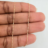 Set Cadena y Dije Morse + Estrella 1.85gr / 45.3cm / 0.73mm Oro Amarillo 18K (Oferta) &