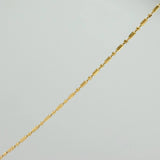 Set Cadena y Dije Morse + Estrella 1.85gr / 45.3cm / 0.73mm Oro Amarillo 18K (Oferta) &