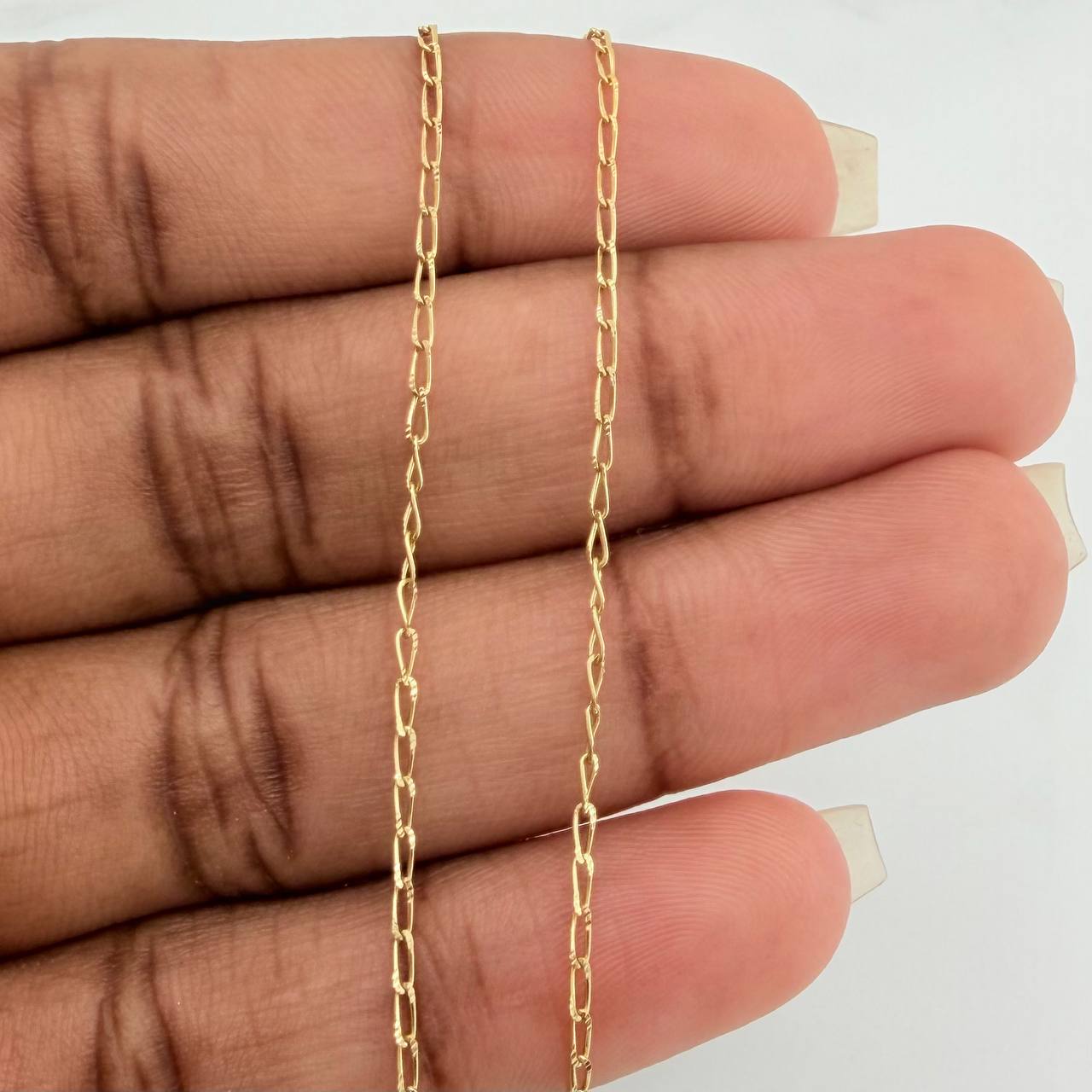 Set Cadena y Dije Espiga + Luna 2gr / 45.2cm / 1.21mm Oro Amarillo 18K (Oferta) &