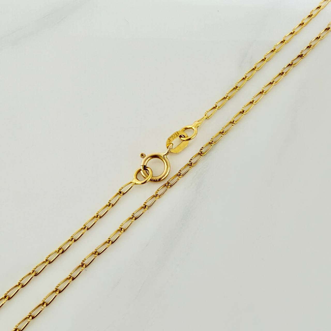 Set Cadena y Dije Espiga + Luna 2gr / 45.2cm / 1.21mm Oro Amarillo 18K (Oferta) &