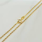 Set Cadena y Dije Espiga + Estrella David 1.95gr / 45.3cm / 1.22mm Oro Amarillo 18K (Oferta) &