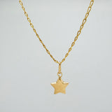 Set Cadena y Dije Espiga + Estrella  2gr / 45.5cm / 1.21mm Oro Amarillo 18K (Oferta) &