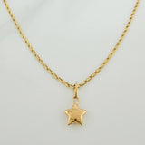 Set Cadena y Dije Espiga + Estrella  2gr / 45.5cm / 1.21mm Oro Amarillo 18K (Oferta) &