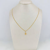 Set Cadena y Dije Espiga + Estrella  2gr / 45.5cm / 1.21mm Oro Amarillo 18K (Oferta) &