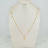 Set Cadena y Dije Espiga + Estrella David 1.95gr / 45.3cm / 1.22mm Oro Amarillo 18K (Oferta) &