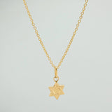 Set Cadena y Dije Aro Seguido + Estrella David 1.6gr / 45.5cm / 1.01mm Oro Amarillo 18K (Oferta) &