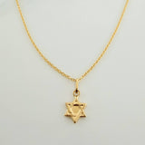 Set Cadena y Dije Aro Seguido + Estrella David 1.6gr / 45.5cm / 1.01mm Oro Amarillo 18K (Oferta) &