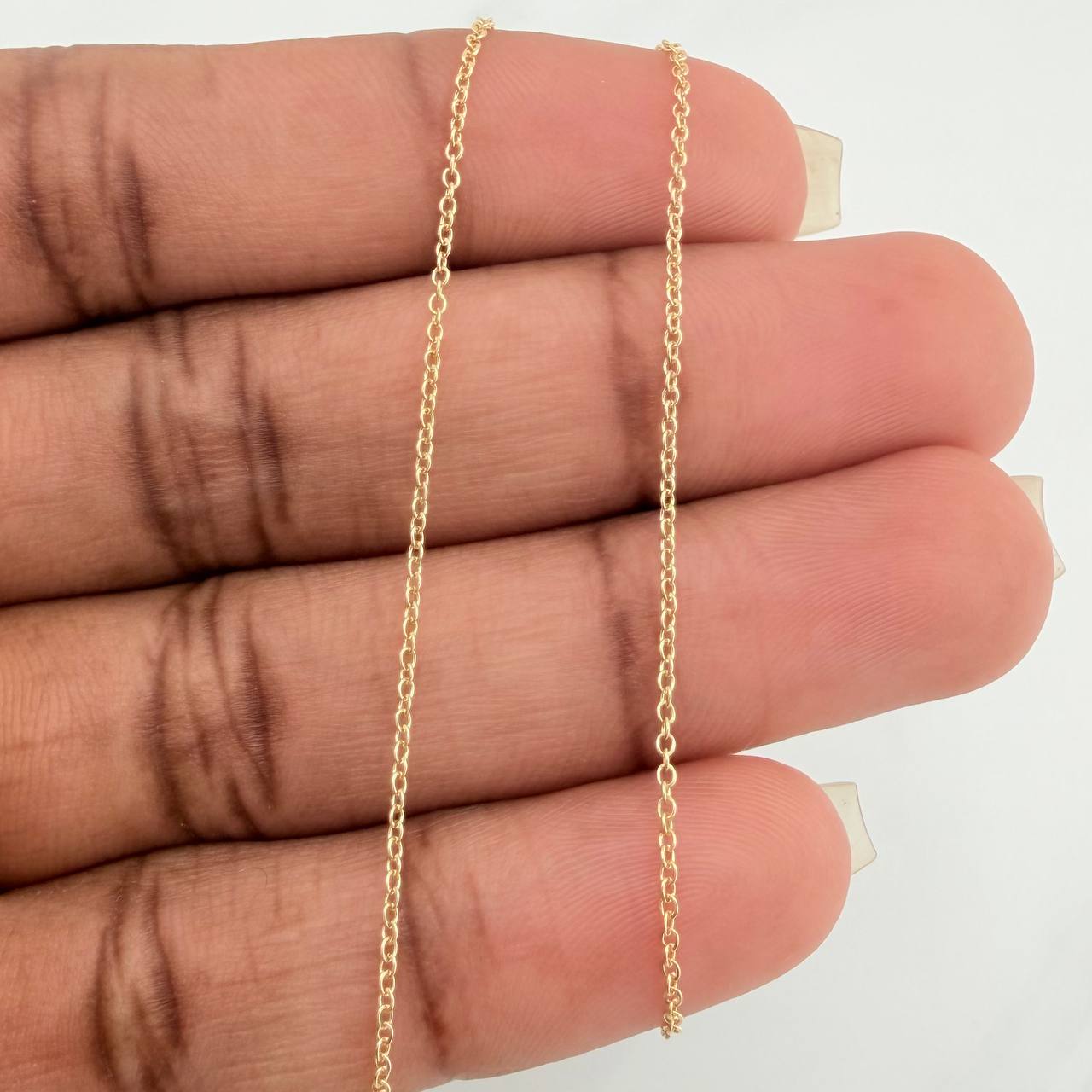 Set Cadena y Dije Aro Seguido + Estrella David 1.6gr / 45.5cm / 1.01mm Oro Amarillo 18K (Oferta) &