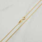 Set Cadena y Dije Aro Seguido + Luna 1.65gr / 45.5cm / 1mm Oro Amarillo 18K (Oferta) &