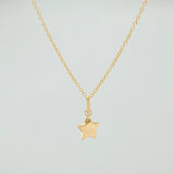 Set Cadena y Dije Aro Seguido + Estrella 1.6gr / 45.4cm / 1mm Oro Amarillo 18K (Oferta) &