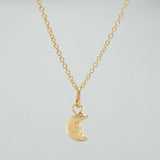 Set Cadena y Dije Aro Seguido + Luna 1.65gr / 45.5cm / 1mm Oro Amarillo 18K (Oferta) &