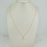 Set Cadena y Dije Aro Seguido + Luna 1.65gr / 45.5cm / 1mm Oro Amarillo 18K (Oferta) &