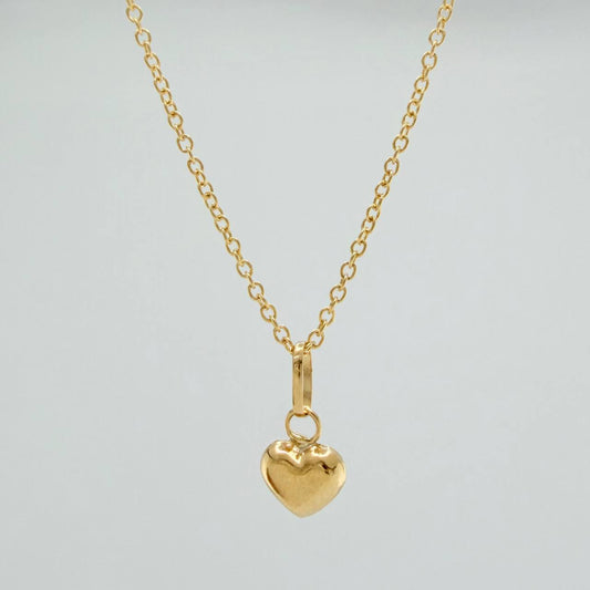 Set Cadena y Dije Aro Seguido + Corazon 1.55gr / 45.4cm / 0.96mm Oro Amarillo 18K (Oferta)&