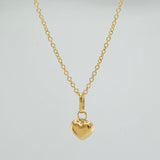 Set Cadena y Dije Aro Seguido + Corazon 1.55gr / 45.4cm / 0.96mm Oro Amarillo 18K (Oferta)&