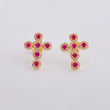 Topos Cruz Tupida 2.9g / 16.9mm Oro Amarillo 18K