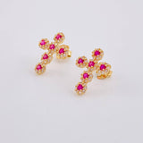 Topos Cruz Tupida 2.9g / 16.9mm Oro Amarillo 18K