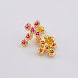 Topos Cruz Tupida 2.9g / 16.9mm Oro Amarillo 18K