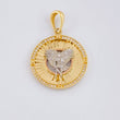 Dije Circulo San Miguel 4.5g / 3.4cm Dos Oros Amarillo Blanco 18K