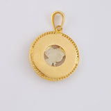 Dije Circulo San Miguel 4.5g / 3.4cm Dos Oros Amarillo Blanco 18K