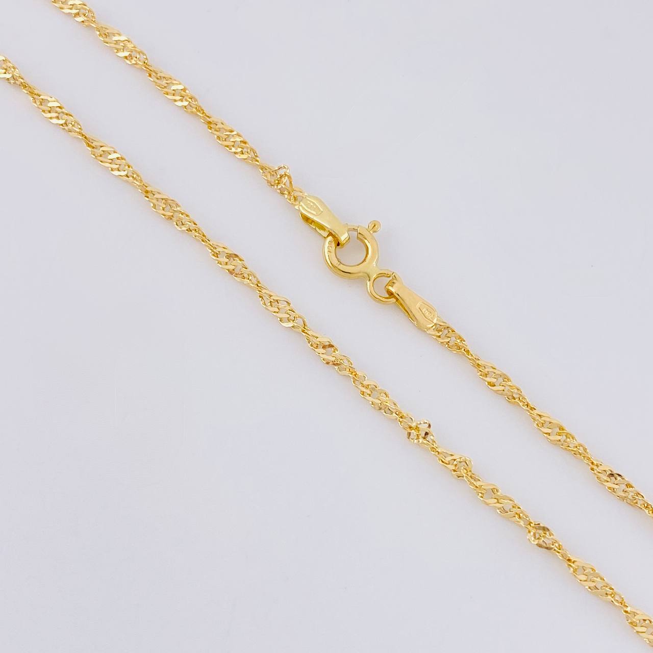 Cadena Singapur 1.6g / 50cm / 1.8mm Oro Amarillo 18K