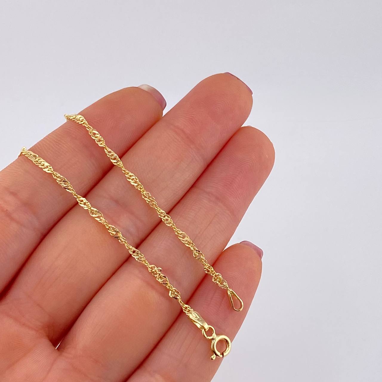 Cadena Singapur 1.65g / 50.3cm / 1.8mm Oro Amarillo 18K