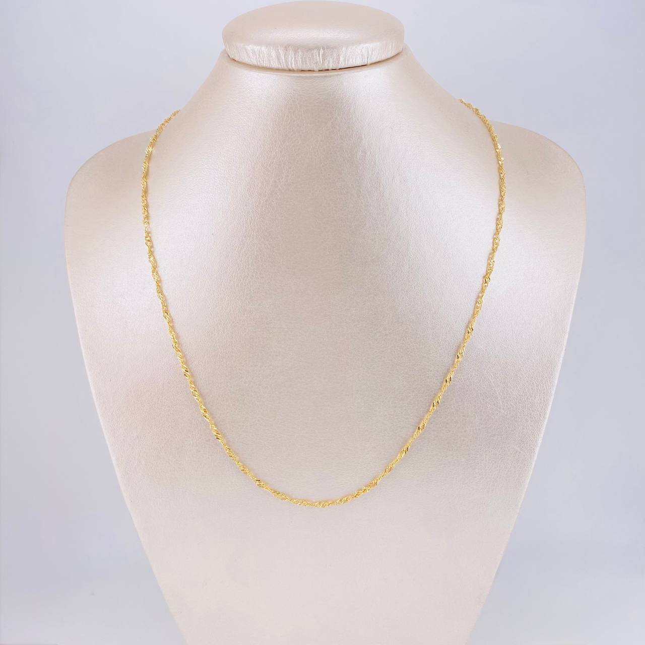 Cadena Singapur 1.6g / 50.1cm / 1.8mm Oro Amarillo 18K