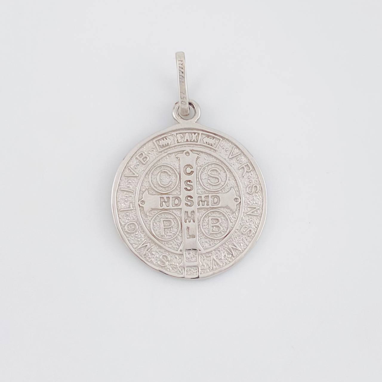Dije San Benito 2.45g / 2.8cm Oro Blanco 18K
