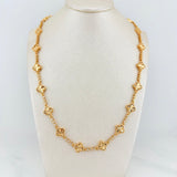 Cadena Trebol Diamantado Circulos 25.6 g / 46.5 cm / 2.51 mm Oro Amarillo 18K