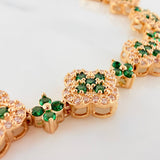 Pulso Trebol Flores 15.3 g / 17.7 cm / 9.83 mm Oro Amarillo 18K