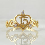 Anillo 15s Corona Encarretada 1.95gr / T6 1/2 / Oro 18K
