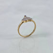 Anillo Corona 2gr / T6 1/2 / Circones Blancos-Morados Oro Amarillo
