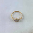 Anillo Corona 1.8gr / T5 / Circones Blancos-Morados Oro Amarillo