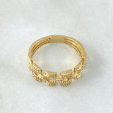 Anillo Correa Rustica Intercalada 4.4gr / T10 / Oro Amarillo 18K ©