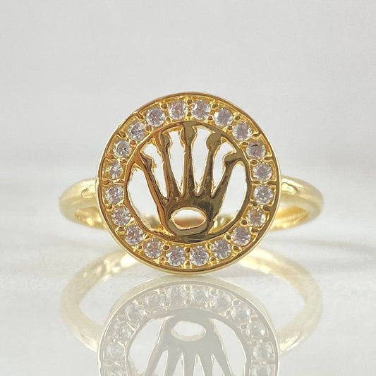 Anillo Circulo Corona 2.25gr / T5 1/2 / Oro 18K