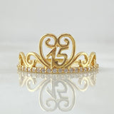 Anillo 15s Corona Cisne 1.8gr / T6 3/4 / Oro 18K