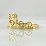 Anillo 15s Corona Cisne 1.8gr / T6 3/4 / Oro 18K