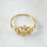 Anillo 15s Corona Encarretada 1.95gr / T6 1/2 / Oro 18K
