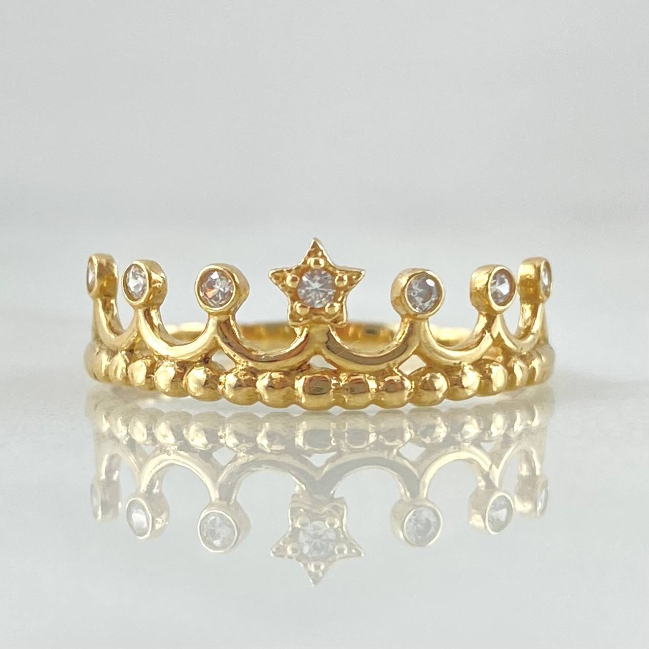 Anillo Corona Estelar 1.9gr / T7 3/4 / Oro 18K